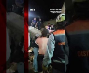 Newborn baby rescued from Venezuela earthquake rubble. #Venezuela #BBCNews