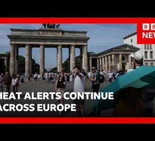 Europe's deadly heatwave breaks German record and halts public events | BBC News