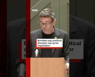 Andy Burnham addresses speculation over names that might make up his potential cabinet. #BBCNews