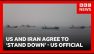 US says it has agreed to 'stand down' after exchange of strikes with Iran | BBC News