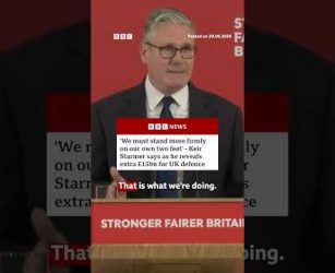 PM Keir Starmer announces additional &pound;15bn in UK defence funding. #BBCNews