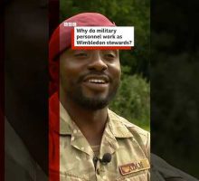 Why do military personnel work as Wimbledon stewards? #Tennis #BBCNews