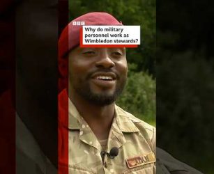 Why do military personnel work as Wimbledon stewards? #Tennis #BBCNews