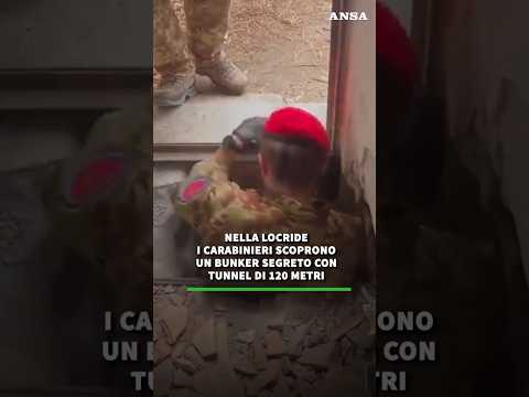 Nella Locride i Carabinieri scoprono un bunker segreto con tunnel di 120 metri #ansa #news