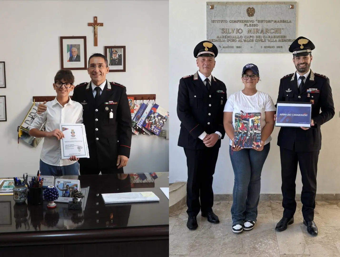 Nel Trapanese i Carabinieri al centro dell&rsquo;esame di 3^ media di due studenti