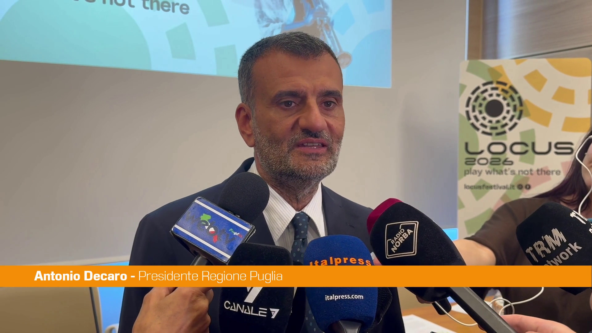Decaro "Locus Festival appuntamento fisso della Puglia da 22 anni"