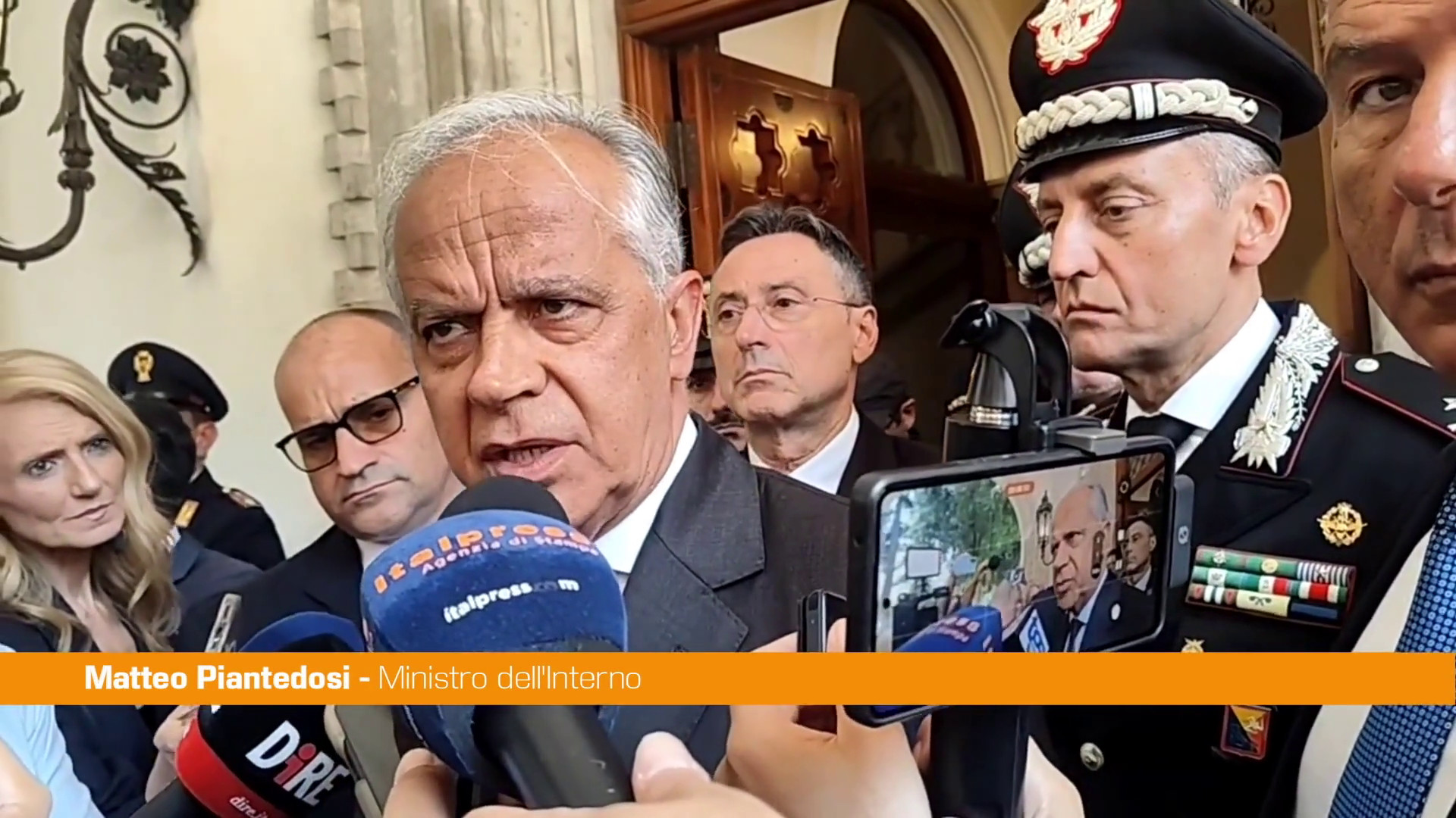 Piantedosi a Palermo "Bassissimo numero denunce rispetto a evidenze giudiziarie"