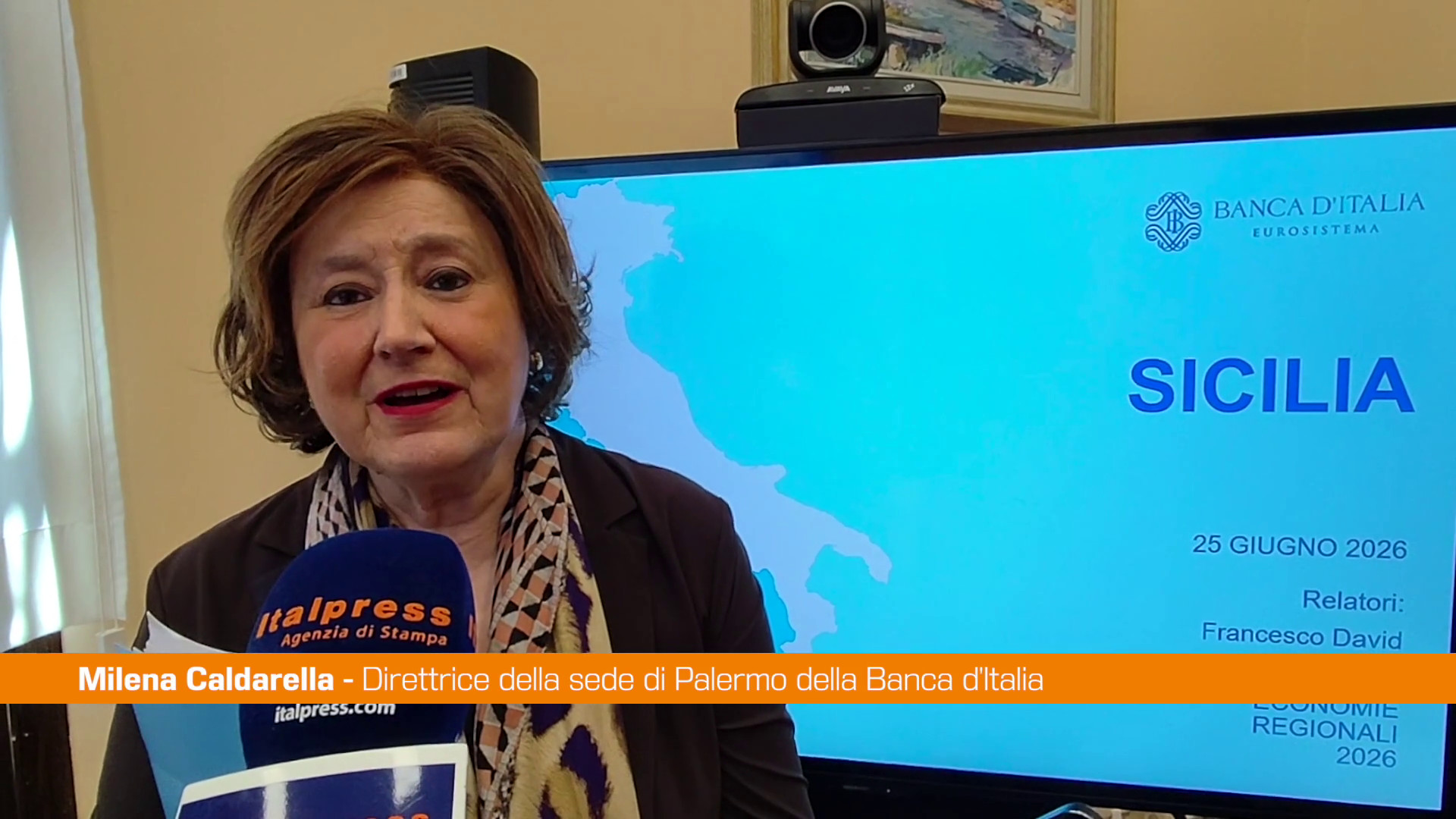 Caldarella(Bankitalia) "Nel 2025 in Sicilia crescono occupazione e investimenti"