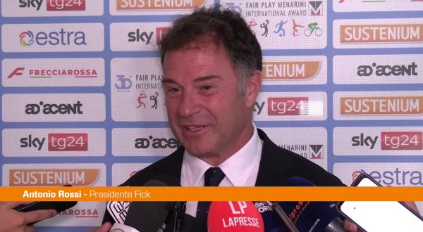 Rossi “Sport miglior metodo educativo, premio Fair Play è un’ulteriore spinta”