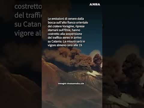 Attivit&agrave; ripresa sull'Etna, la cenere su Catania ferma i voli in arrivo #ansa