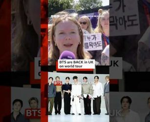 BTS are BACK in UK on world tour. #BBCNews