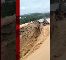 Fatal Typhoon Maysak floods burst dam wall in China. #BBCNews