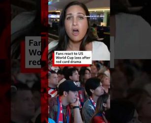 Fans react to US World Cup loss against Belgium after red card drama. #WorldCup #BBCNews