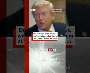 Trump vows to hit Iran '20 to 1' after retaliator strikes. #Iran #US #BBCNews