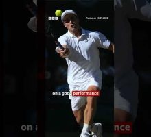 Arthur Fery on 'stress' of Roger Federer being in Wimbledon crowd. #BBCNews