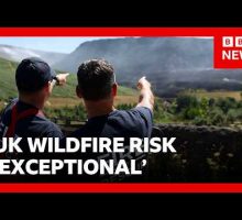 UK at 'exceptional' risk of wildfires as two arrested over fires in France | BBC News