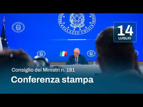 Conferenza stampa del Consiglio dei Ministri n. 181