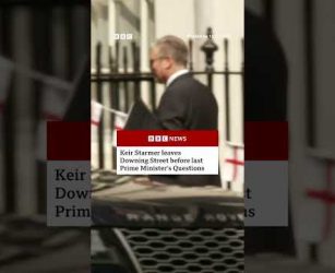 Keir Starmer leaves Downing Street before last Prime Minister's Questions. #BBCNews