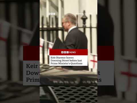 Keir Starmer leaves Downing Street before last Prime Minister's Questions. #BBCNews