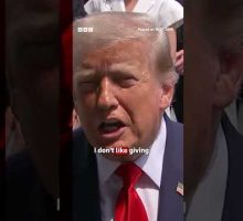 'They better behave' - US President Trump on striking Iran. #Iran #US #BBCNews