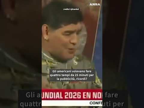 Maradona veggente nel 2018 sul mondiale: &ldquo;Gli Usa faranno 4 tempi per le pubblicit&agrave;&rdquo; #ansa
