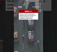 Guests dropped off in SUVs for rumoured Taylor Swift wedding celebrations. #BBCNews