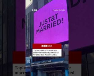 Taylor Swift and Travis Kelce wed at New York's Madison Square Garden, rep confirms. #BBCNews