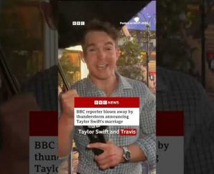 Thunderstorm stops BBC report on Taylor Swift wedding. #TaylorSwift #BBCNews