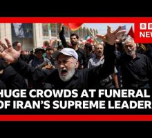 Huge crowds gather in Iran for funeral of Ayatollah Khamenei - killed in US airstrike | BBC News