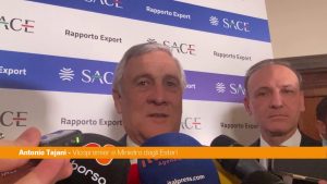 Tajani "L'export &egrave; un fiore all'occhiello della nostra politica economica"